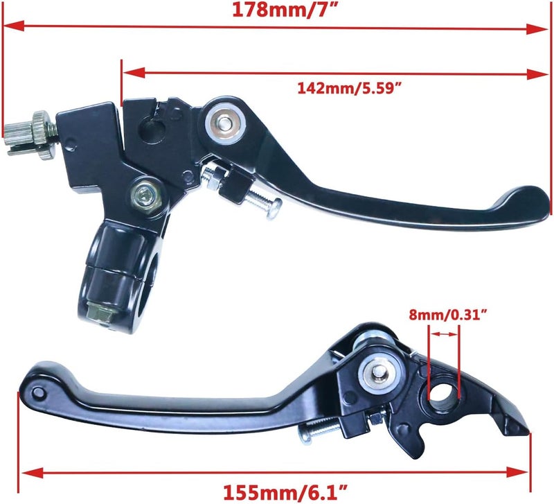 HOLATO عصا فرامل قابلة للطي مع كابل دواسة الوقود ومقابض كابل لموتور دراجة نارية 50cc 70cc 110cc 125cc 150cc أپولو RFZ125 DBX15 X18 X19 تاو تاو DB17 DB27 كولستر M125 SSR - Image 3